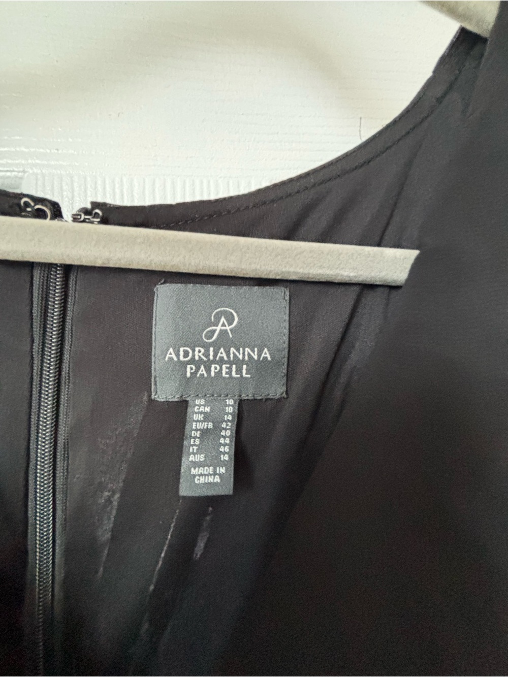 Adrianna Papell Black Midi Dress with Ruffle Cascade - Picture 3 of 4